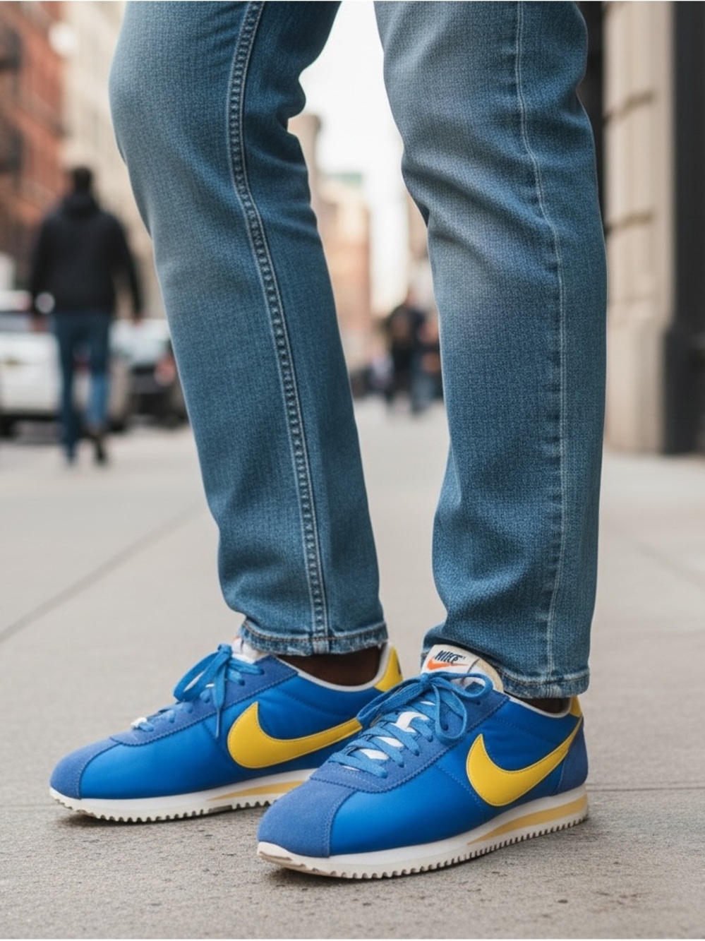 Nike Cortez TXT Men’s Blue & Yellow US 13 Like New